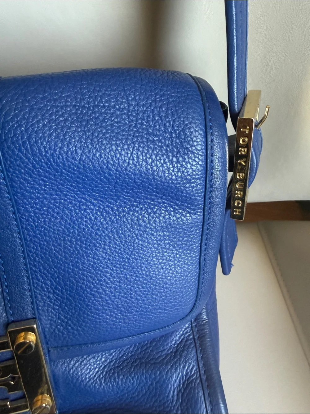 Tory Burch Royal/ Cobalt Blue Leather Shoulder Bag